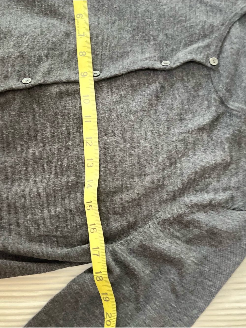 Uniqlo Dark Gray Crewneck Light Weight Merino Wool Button Cardigan - Picture 9 of 10